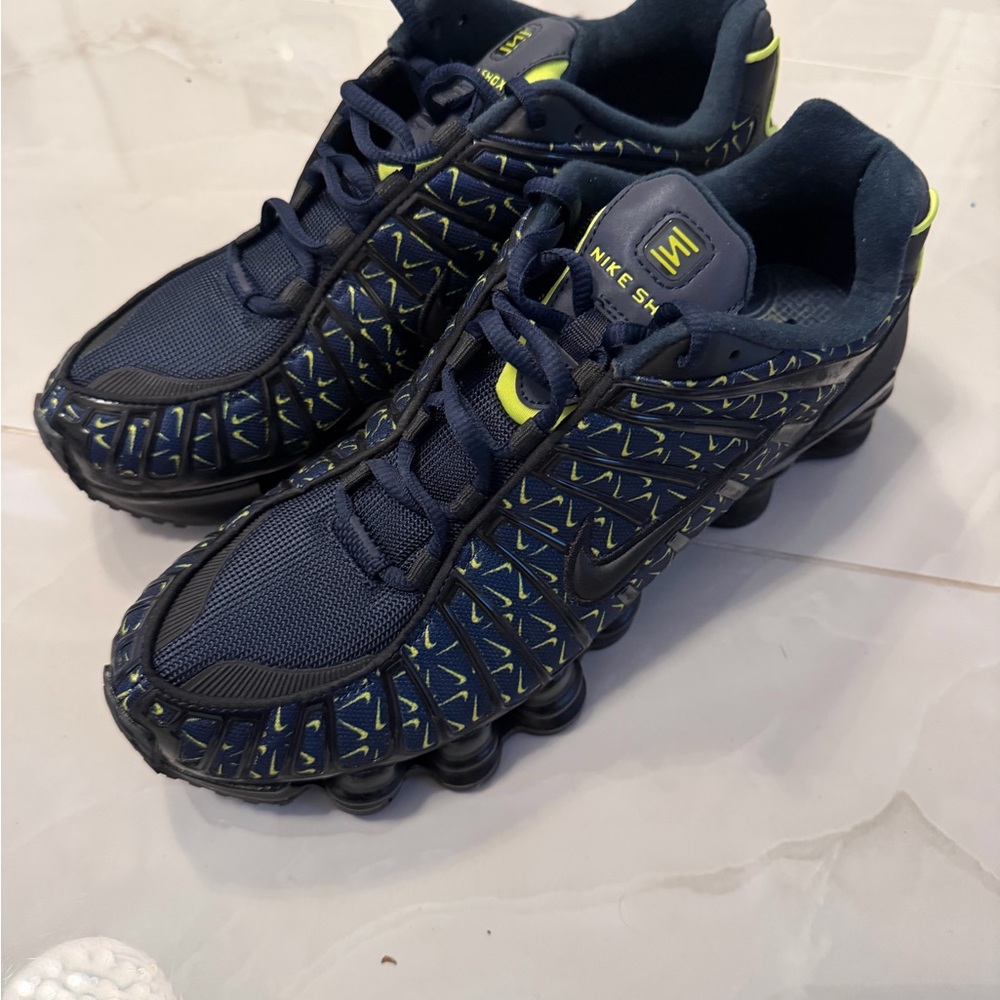 Nike TL Shox Dark Blue with Neon NIKE Highlights